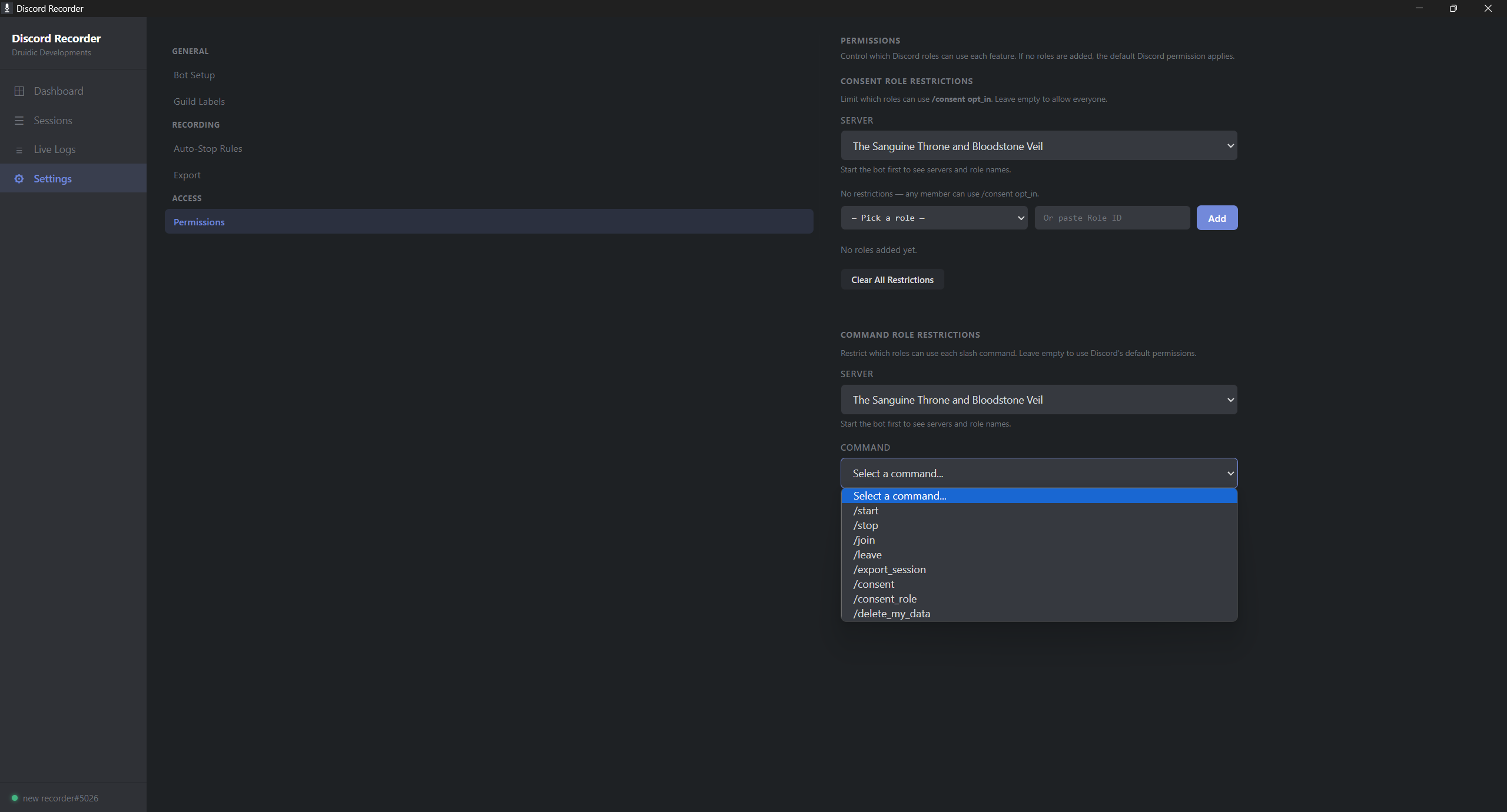Permissions preview